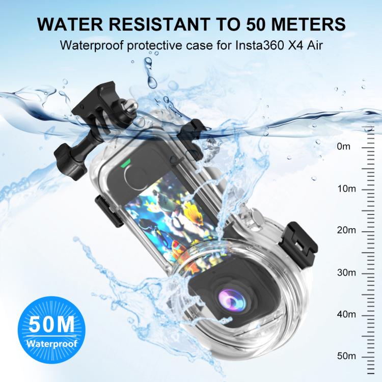 For Insta360 X4 Air PULUZ 50m Waterproof Sealed Diving Case