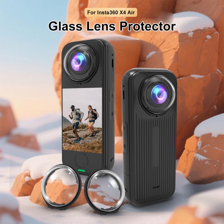 For Insta360 X4 Air PULUZ Rotation Optical Glass Lens Guard  Protective Cover
