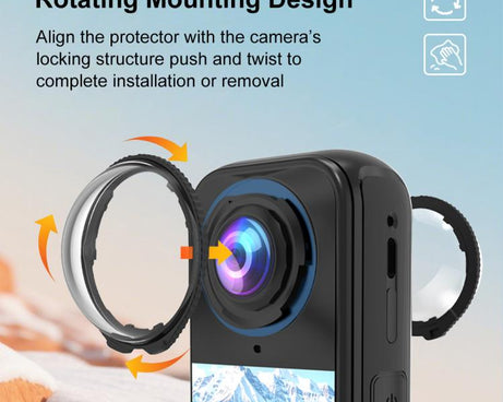 For Insta360 X4 Air PULUZ Rotation Optical Glass Lens Guard  Protective Cover, For Insta360 X4 Air