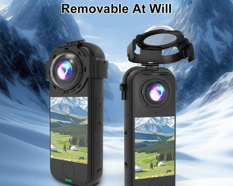 For Insta360 X4 Air PULUZ Snap-on Optical Tempered Glass Lens Guard Protective Cover