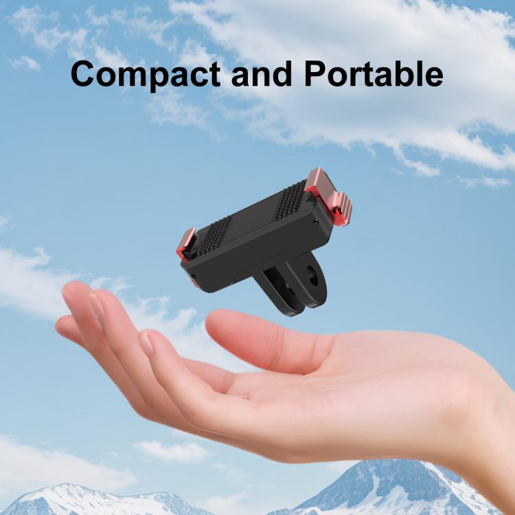 For DJI Osmo Action 6 / Nano PULUZ Two Claw Plastic Magnetic Quick Release Base Mount