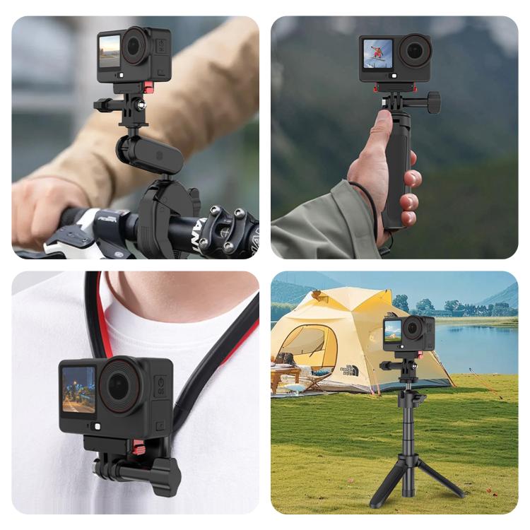 For DJI Osmo Action 6 / Nano PULUZ Two Claw Plastic Magnetic Quick Release Base Mount