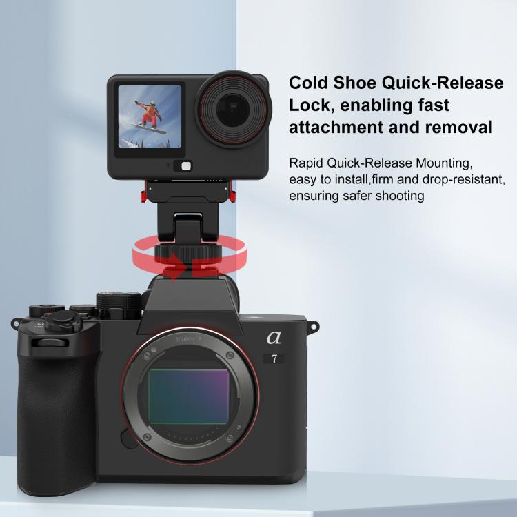For DJI Osmo Action 6 / Nano PULUZ Plastic Gimbal Quick-Release Base Mount