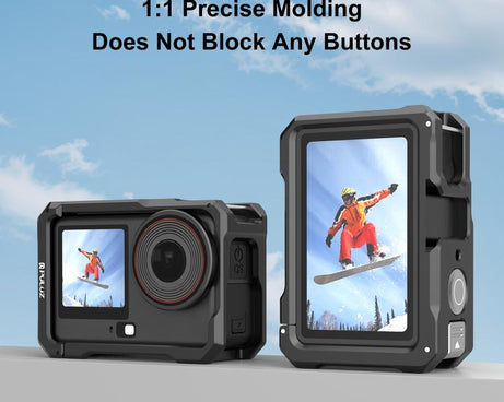 For DJI Osmo Action 6 PULUZ Metal Cage Frame with Cold Shoe