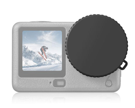 For DJI Osmo Action 6 PULUZ Silicone Lens Cap with Strap, Silicone Lens Cap