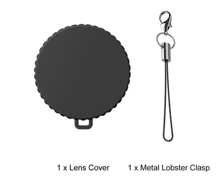 For DJI Osmo Action 6 PULUZ Silicone Lens Cap with Strap, Silicone Lens Cap