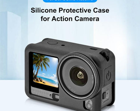 For DJI Osmo Action 6 PULUZ Silicone Protective Cover with Wrist Strap & Lens Cap, Silicone Protective Cover