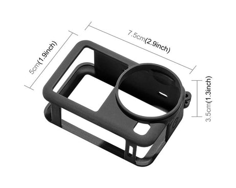 For DJI Osmo Action 6 PULUZ Silicone Protective Cover with Wrist Strap & Lens Cap, Silicone Protective Cover