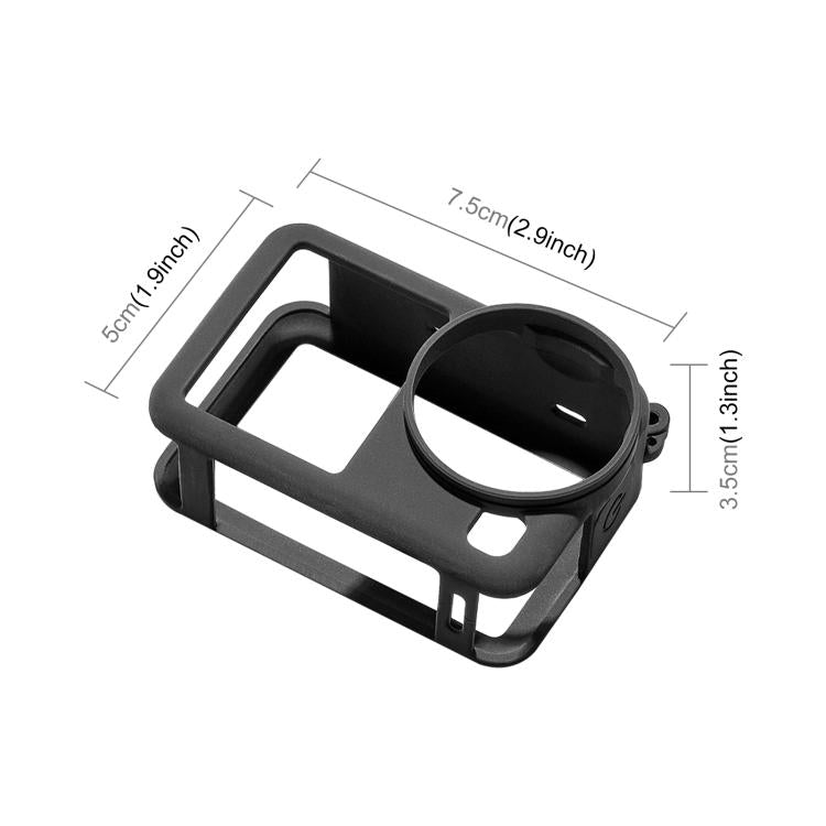 For DJI Osmo Action 6 PULUZ Silicone Protective Cover with Wrist Strap & Lens Cap, Silicone Protective Cover