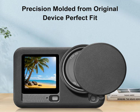 For DJI Osmo Action 6 PULUZ Silicone Protective Cover with Wrist Strap & Lens Cap, Silicone Protective Cover