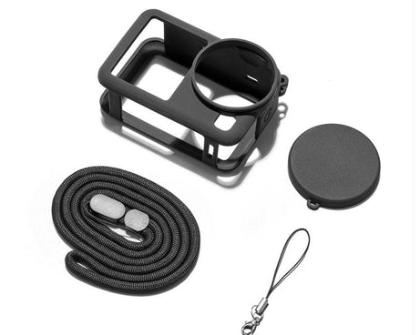 For DJI Osmo Action 6 PULUZ Silicone Protective Cover with Wrist Strap & Lens Cap, Silicone Protective Cover