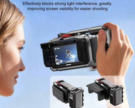For DJI Osmo Action 6 PULUZ Metal Camera Cage Expansion Adapter with Handle Grip, For DJI Osmo Action 6