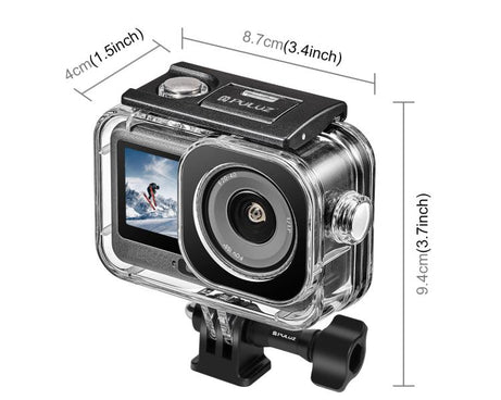 For DJI Osmo Action 6 PULUZ 60m / 196ft Underwater Waterproof Diving Shell with Invisible Adapter & Long Screw, Waterproof Shell