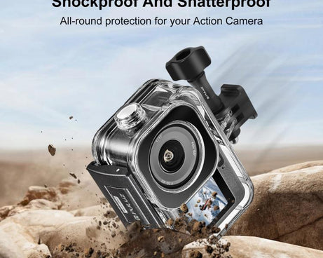 For DJI Osmo Action 6 PULUZ 60m / 196ft Underwater Waterproof Diving Shell with Invisible Adapter & Long Screw, Waterproof Shell