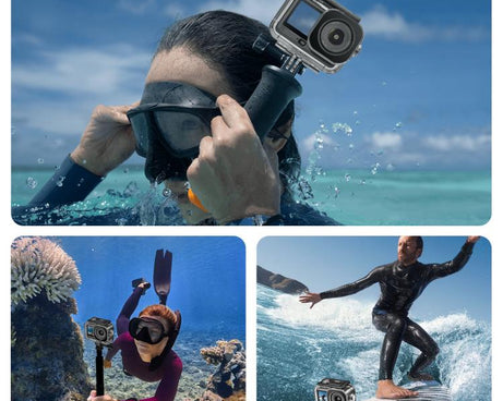 For DJI Osmo Action 6 PULUZ 60m / 196ft Underwater Waterproof Diving Shell with Invisible Adapter & Long Screw, Waterproof Shell