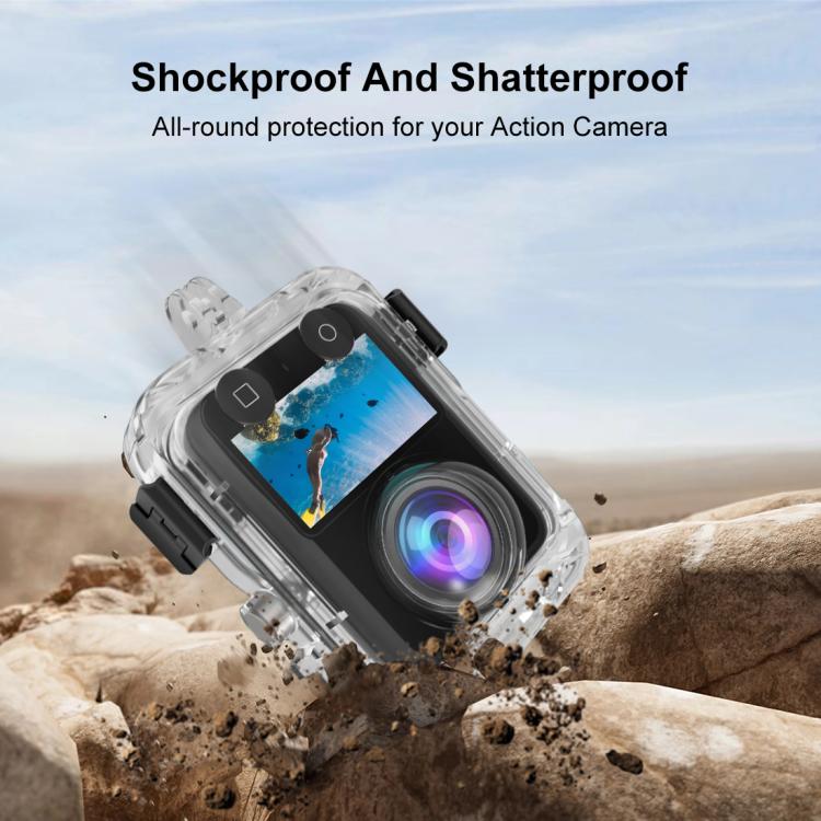 For DJI Osmo 360 PULUZ 40m Depth Waterproof Camera Case Diving Housing Underwater Cover, 40m Waterproof Case