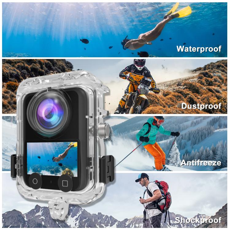 For DJI Osmo 360 PULUZ 40m Depth Waterproof Camera Case Diving Housing Underwater Cover, 40m Waterproof Case
