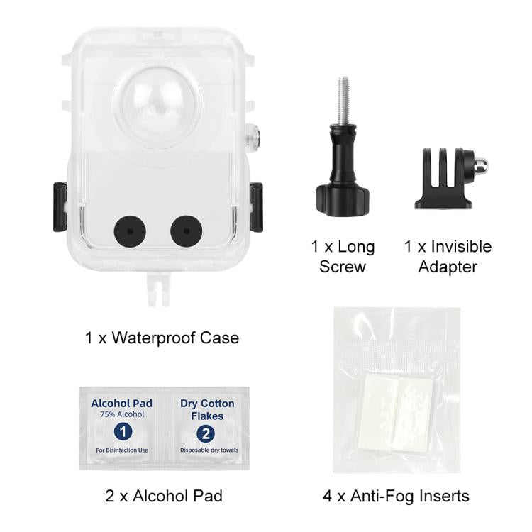 For DJI Osmo 360 PULUZ 40m Depth Waterproof Camera Case Diving Housing Underwater Cover, 40m Waterproof Case