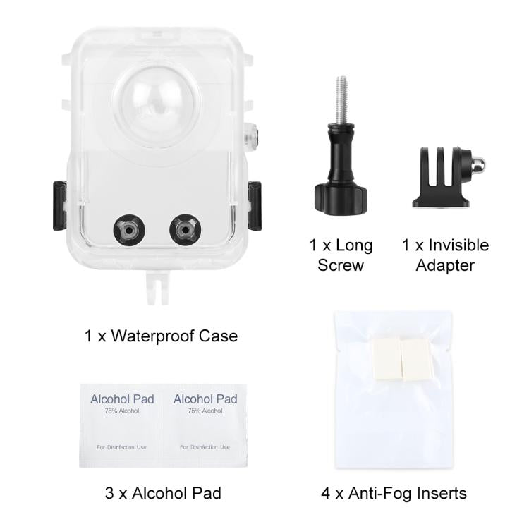 For DJI Osmo 360 PULUZ 40m Depth Waterproof Camera Case Diving Housing Underwater Cover, 40m Waterproof Case