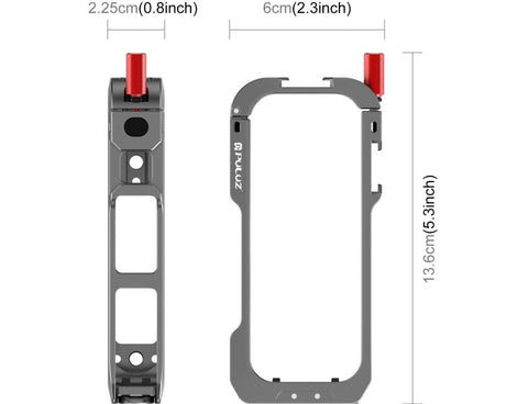 For Insta360 X4 Air PULUZ Metal Protective Cage Expansion Frame with Cold Shoe Bases & Lens Cover, For Insta360 X4 Air Lens Cover