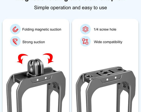 For Insta360 X4 Air PULUZ Metal Protective Cage Expansion Frame with Cold Shoe Bases & Lens Cover, For Insta360 X4 Air Lens Cover
