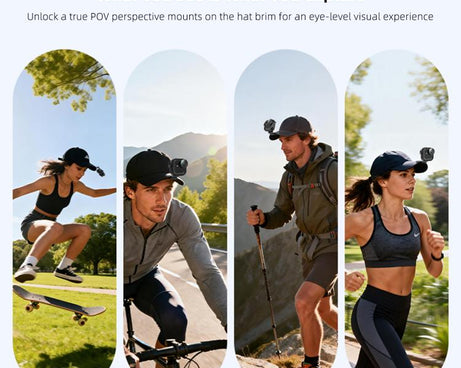 For Insta360 GO Ultra PULUZ Baseball Hat Clip Camera POV Vlog Mount, For Insta360 GO Ultra Hat Clip