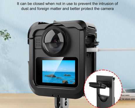 For GoPro MAX2 PULUZ ABS Battery Side Interface Cover, Side Interface Cover