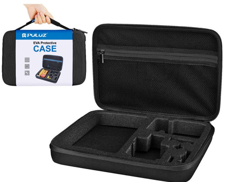 PULUZ Waterproof Carrying and Travel Case for GoPro, Insta360, DJI and Other Action Cameras Accessories, Large Size: 32cm x 22cm x 7cm, For GoPro, Large Size: 32cm x 22cm x 7cm