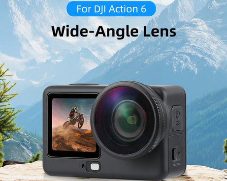 For DJI Osmo Action 6 PULUZ FOV Boost Lens 185 Degree Wide Angle Lens, For DJI Osmo Action 6