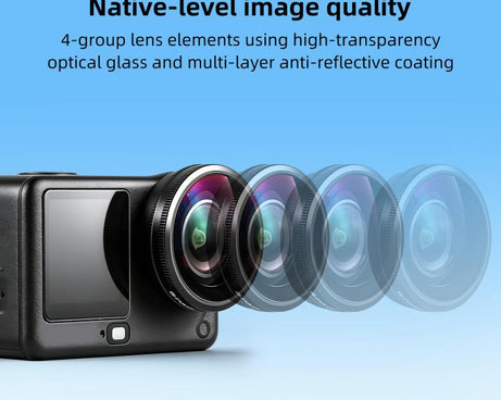 For DJI Osmo Action 6 PULUZ FOV Boost Lens 185 Degree Wide Angle Lens, For DJI Osmo Action 6