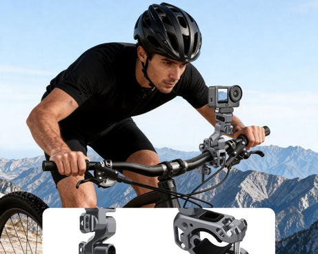 PULUZ Panoramic & Action Cameras Professional 3-Way Gimbal Motorcycles Bicycles Handlebar Aluminium Alloy Mount, Handlebar Aluminium Alloy Mount