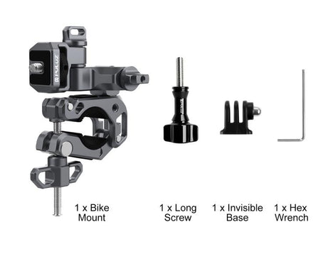 PULUZ Panoramic & Action Cameras Professional 3-Way Gimbal Motorcycles Bicycles Handlebar Aluminium Alloy Mount, Handlebar Aluminium Alloy Mount
