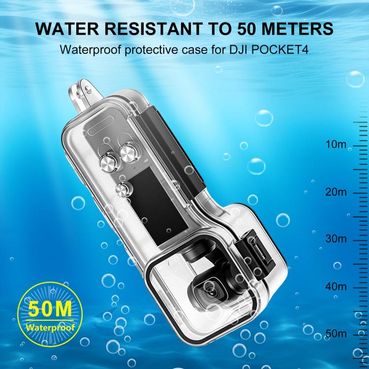 For DJI Osmo Pocket 4 Gimbal Camera 50m Diving Waterproof Case