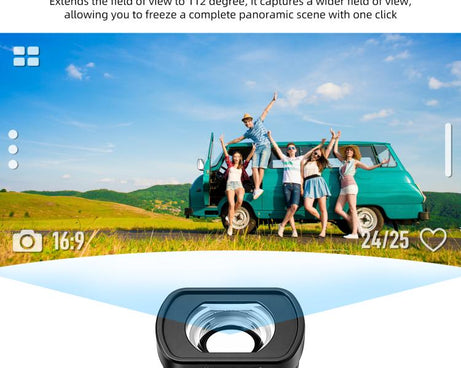 For DJI Osmo Pocket 4 / 3 Magnetic Wide-Angle Lens 112 Degree FOV Filter