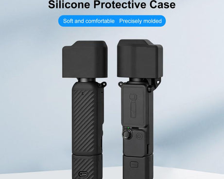 For DJI OSMO Pocket 4 PULUZ 4 in 1 Body Lens Handle Screen Silicone TPU Cover