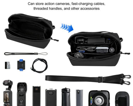 For DJI Osmo Pocket 4 / 3 PULUZ Multifunctional Carrying Storage Handbag Data Camera Digital Bag with Shoulder Strap, Camera Digital Bag