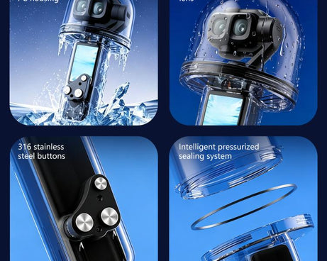 For DJI Osmo Pocket 4P PULUZ 50m Underwater Waterproof Housing Diving Cover, For DJI Osmo Pocket 4P