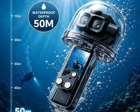For DJI Osmo Pocket 4P PULUZ 50m Underwater Waterproof Housing Diving Cover, For DJI Osmo Pocket 4P