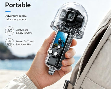 For DJI Osmo Pocket 4P PULUZ 50m Underwater Waterproof Housing Diving Cover, For DJI Osmo Pocket 4P
