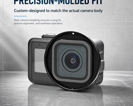 PULUZ 58mm UV Lens Filter Adapter Ring for GoPro MISSION 1 / 1 PRO, with Lens Cover, Filter Adapter Ring