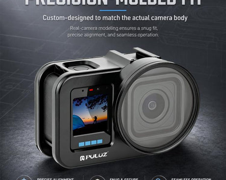PULUZ  Aluminum Alloy Protective Cage with 58mm UV Lens & Lens Cover for GoPro MISSION 1 / 1 PRO, Protective Cage