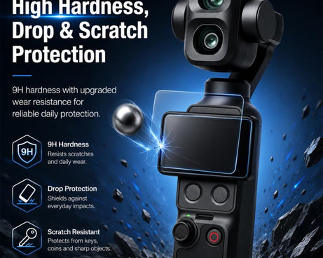 For DJI OSMO Pocket 4P / XTRA Muse 2 Pro PULUZ 9H 2.5D HD Tempered Glass Lens Protector + Screen Film, For DJI OSMO Pocket 4P / XTRA Muse 2 Pro