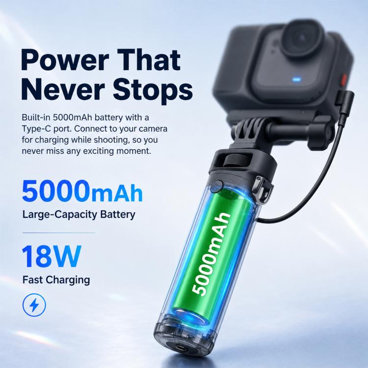 For Insta360 Luna PULUZ High-Capacity 5000mAh Battery Grip