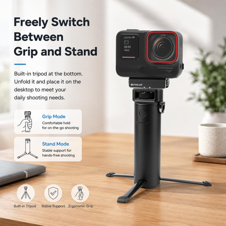 For Insta360 Luna PULUZ High-Capacity 5000mAh Battery Grip