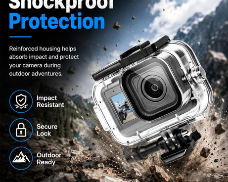 For GoPro MISSION 1 / 1 PRO PULUZ 60m Waterproof Housing Diving Protective Case with Anti-fog Sheets, For GoPro MISSION 1 / 1 PRO