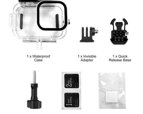 For GoPro MISSION 1 / 1 PRO PULUZ 60m Waterproof Housing Diving Protective Case with Anti-fog Sheets, For GoPro MISSION 1 / 1 PRO