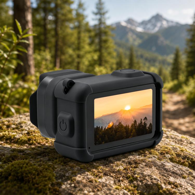 For GoPro MISSION 1 / 1 PRO PULUZ Body Silicone Protective Case with Lens Cover & Strap, For GoPro MISSION 1 / 1 PRO Silicone Case