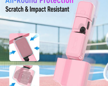 For DJI Osmo Pocket 4P PULUZ 5 in 1 Body Lens Handle Screen Silicone Cover with Anti-loss Rope