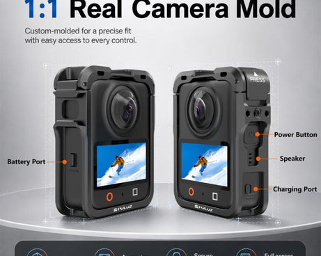 For DJI Osmo 360 II PULUZ Aluminum Alloy Protective Cage Expansion Frame with Lens Cover, For DJI Osmo 360 II / 360 Protective Cage