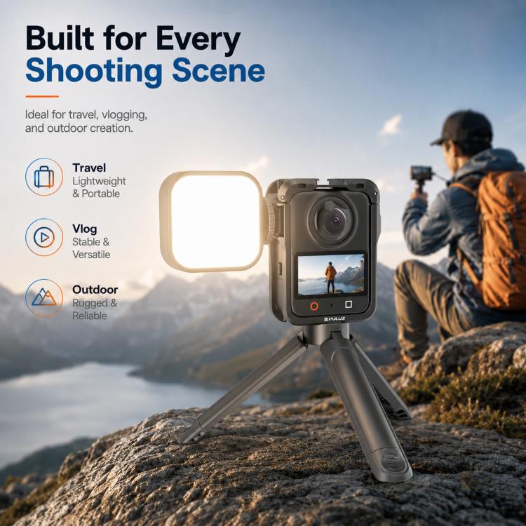 For DJI Osmo 360 II PULUZ Aluminum Alloy Protective Cage Expansion Frame with Lens Cover, For DJI Osmo 360 II / 360 Protective Cage